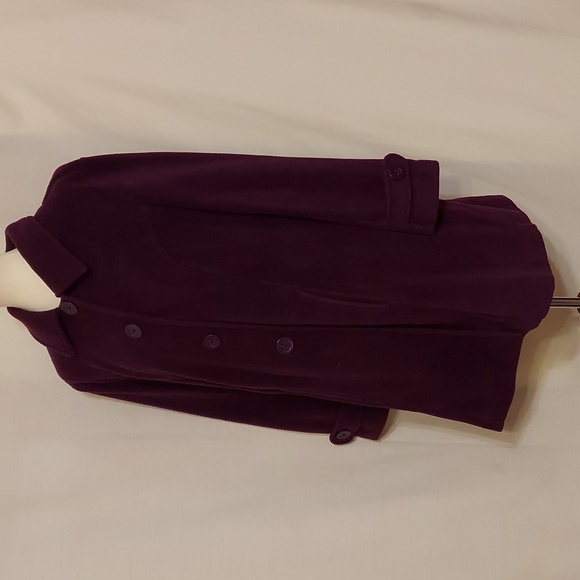 Roaman's Purple Button Up Fleece Jacket - Picture 5 of 8